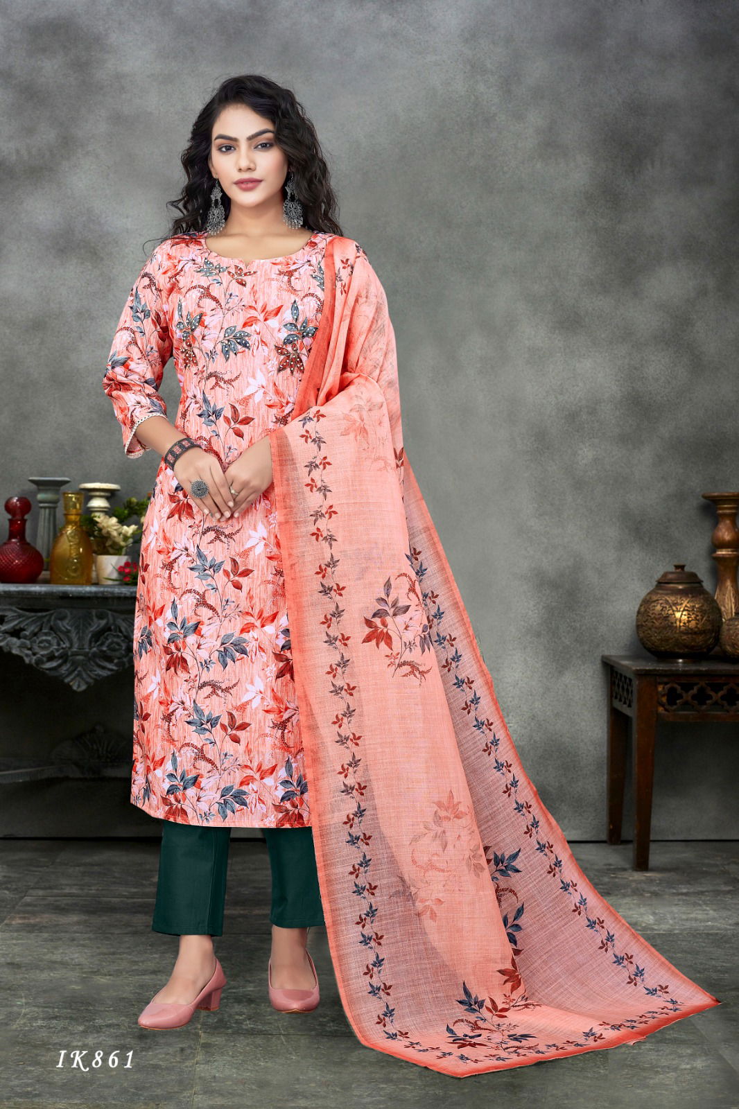 FB Cotton Printed Kurti With Bottom Dupatta Catalog
